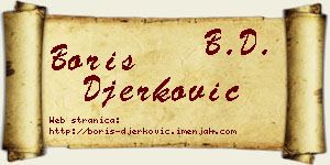 Boris Đerković vizit kartica